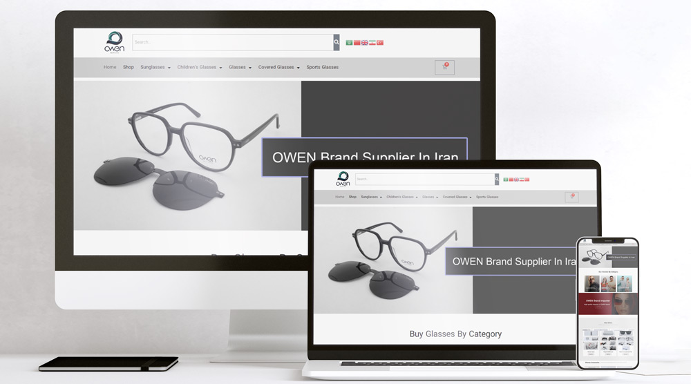 طراحی سایت فروشگاه عینک owenoptical